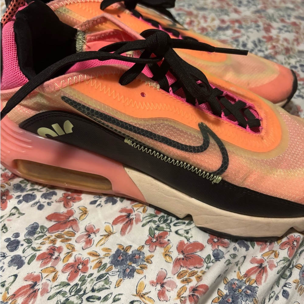 Nike Air Max Neon Pink and Black Shoes